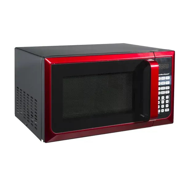 Hamilton Beach Red Stainless Steel Microwave Oven 0.9 Cu. Ft., 900W, LED Display - Image 4