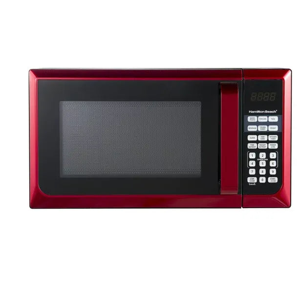 Hamilton Beach Red Stainless Steel Microwave Oven 0.9 Cu. Ft., 900W, LED Display - Image 3