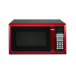 Hamilton Beach Red Stainless Steel Microwave Oven 0.9 Cu. Ft., 900W, LED Display