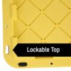 HDX 27-Gallon Black Stackable Waterproof Storage Tote with Yellow Lid, 5-Pack - Image 8