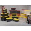 HDX 27-Gallon Black Stackable Waterproof Storage Tote with Yellow Lid, 5-Pack - Image 13