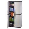 HDX Gray Plastic Freestanding Garage Cabinet with Adjustable Shelves & Lockable Doors, 35"W x 71"H x 18"D - Image 7