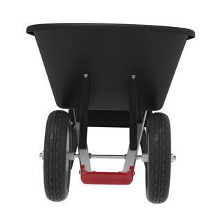 Husky 6 Cu. Ft. Poly Dual Wheel Wheelbarrow with Flat-Free Tires - Image 5