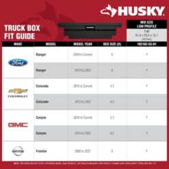 Alternative view of Husky Low Profile Black Aluminum Truck Tool Box for Mid-Size Trucks