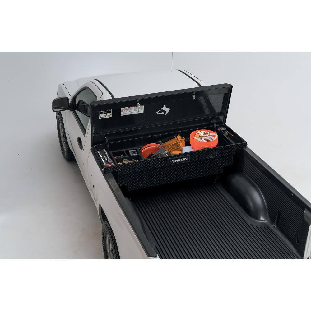 Husky Low Profile Black Aluminum Truck Tool Box for Mid-Size Trucks - Image 4
