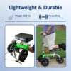 KneeRover GO HYBRID All Terrain Compact Knee Scooter for Adults - Race Car Green, Adjustable, Heavy Duty, Ideal for Foot Injuries and Recovery - Image 6