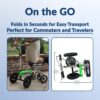 KneeRover GO HYBRID All Terrain Compact Knee Scooter for Adults - Race Car Green, Adjustable, Heavy Duty, Ideal for Foot Injuries and Recovery - Image 3
