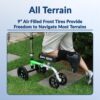 KneeRover GO HYBRID All Terrain Compact Knee Scooter for Adults - Race Car Green, Adjustable, Heavy Duty, Ideal for Foot Injuries and Recovery - Image 4