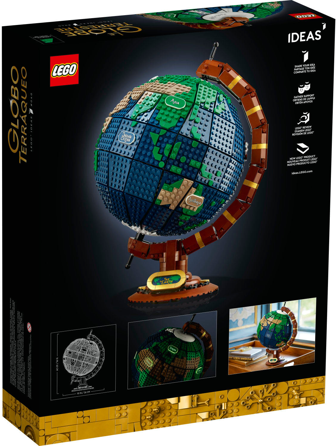 LEGO Ideas The Globe 21332 Toy Building Kit, 2585 Pieces, Creative Educational Model - Image 4