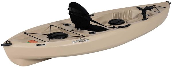 Lifetime Tamarack Angler 100 Fishing Kayak 10ft 2-Pack with Paddles - UV-Protected HDPE, Adjustable Seat, Rod Holders, Tan - Image 2