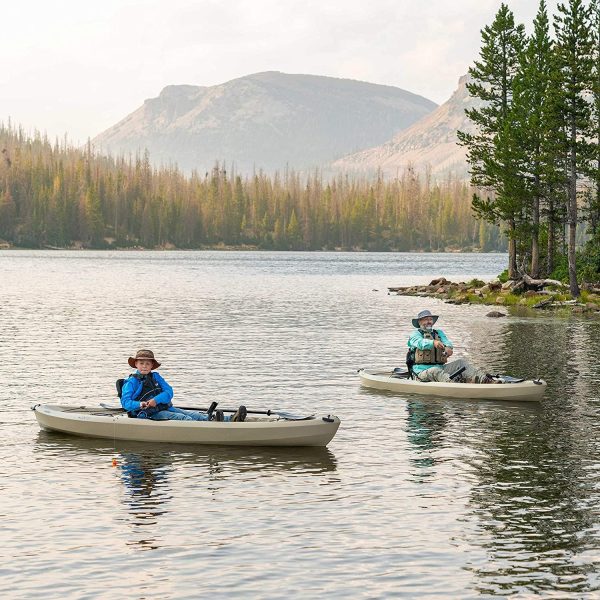 Lifetime Tamarack Angler 100 Fishing Kayak 10ft 2-Pack with Paddles - UV-Protected HDPE, Adjustable Seat, Rod Holders, Tan - Image 10