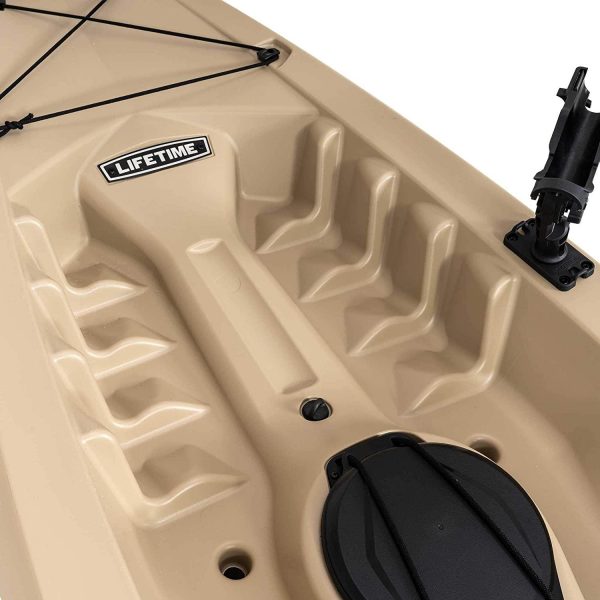 Lifetime Tamarack Angler 100 Fishing Kayak 10ft 2-Pack with Paddles - UV-Protected HDPE, Adjustable Seat, Rod Holders, Tan - Image 3