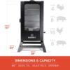 Masterbuilt 40" Digital Electric Smoker with Window & Legs, 4 Racks, Black - Image 6