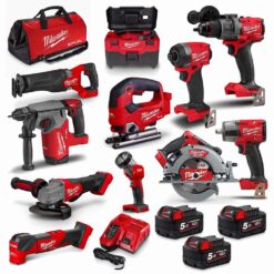 Milwaukee 18V FUEL 11-Piece Brushless Combo Kit M18FPP11A3503B, 3x 5.0Ah Batteries, Cordless Power Tools Set