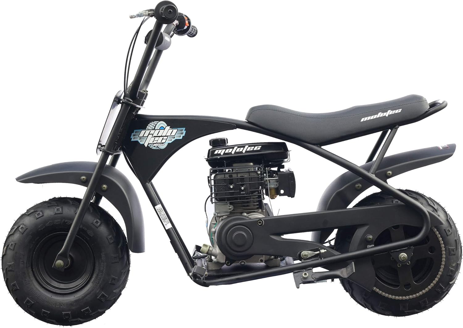 MotoTec 105CC 3.5HP Mini Bike, Black, Alloy Steel, 23mph Speed, Indoor Use, Distance Monitor, 185lbs Capacity - Image 3