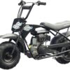 MotoTec 105CC 3.5HP Mini Bike, Black, Alloy Steel, 23mph Speed, Indoor Use, Distance Monitor, 185lbs Capacity - Image 2