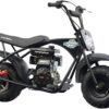 MotoTec 105CC 3.5HP Mini Bike, Black, Alloy Steel, 23mph Speed, Indoor Use, Distance Monitor, 185lbs Capacity - Image 7