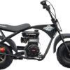 MotoTec 105CC 3.5HP Mini Bike, Black, Alloy Steel, 23mph Speed, Indoor Use, Distance Monitor, 185lbs Capacity - Image 8