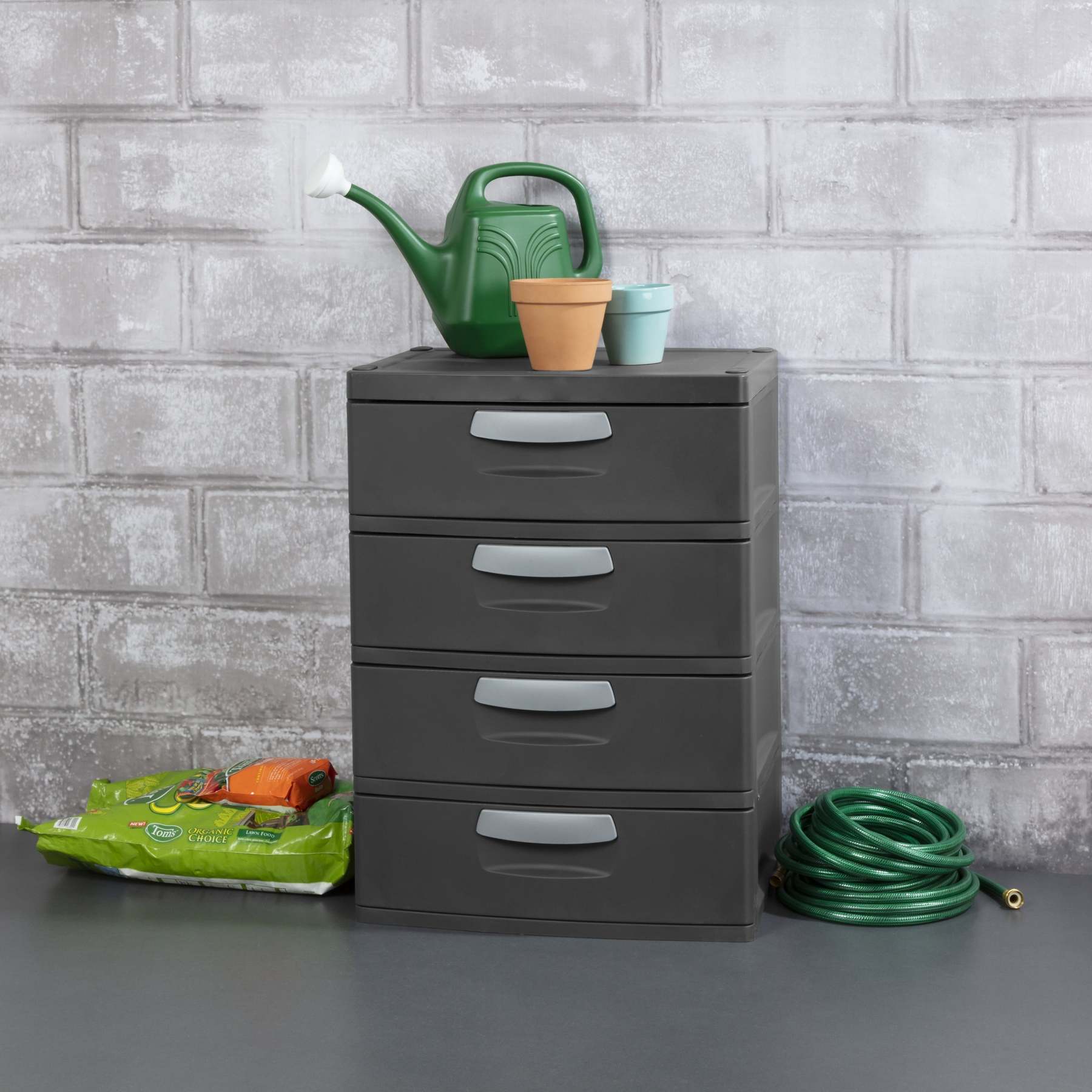 Sterilite Heavy-Duty 4 Drawer Plastic Storage Unit, Flat Gray, BPA-Free - Image 9