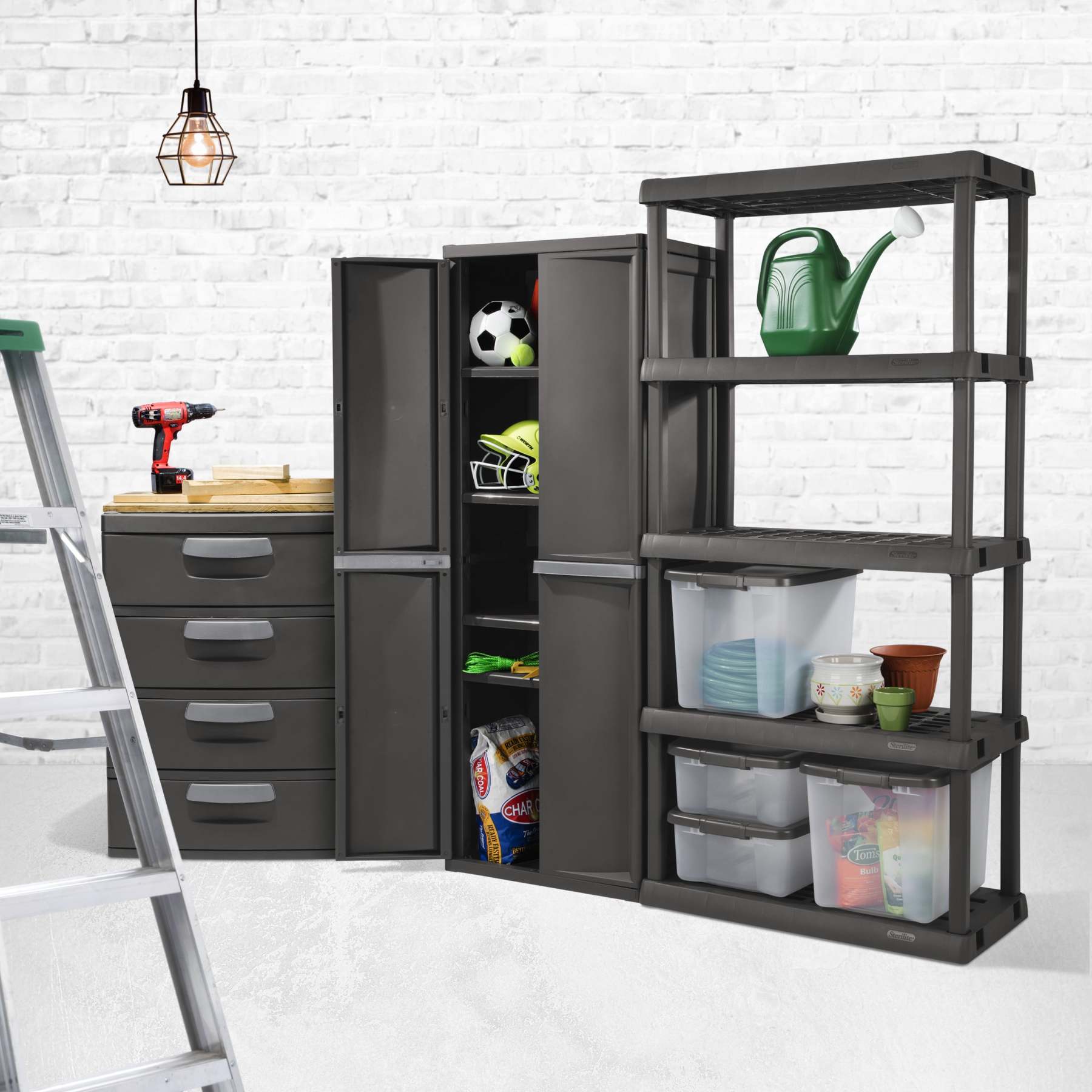Sterilite Heavy-Duty 4 Drawer Plastic Storage Unit, Flat Gray, BPA-Free - Image 5