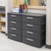 Sterilite Heavy-Duty 4 Drawer Plastic Storage Unit, Flat Gray, BPA-Free - Image 4