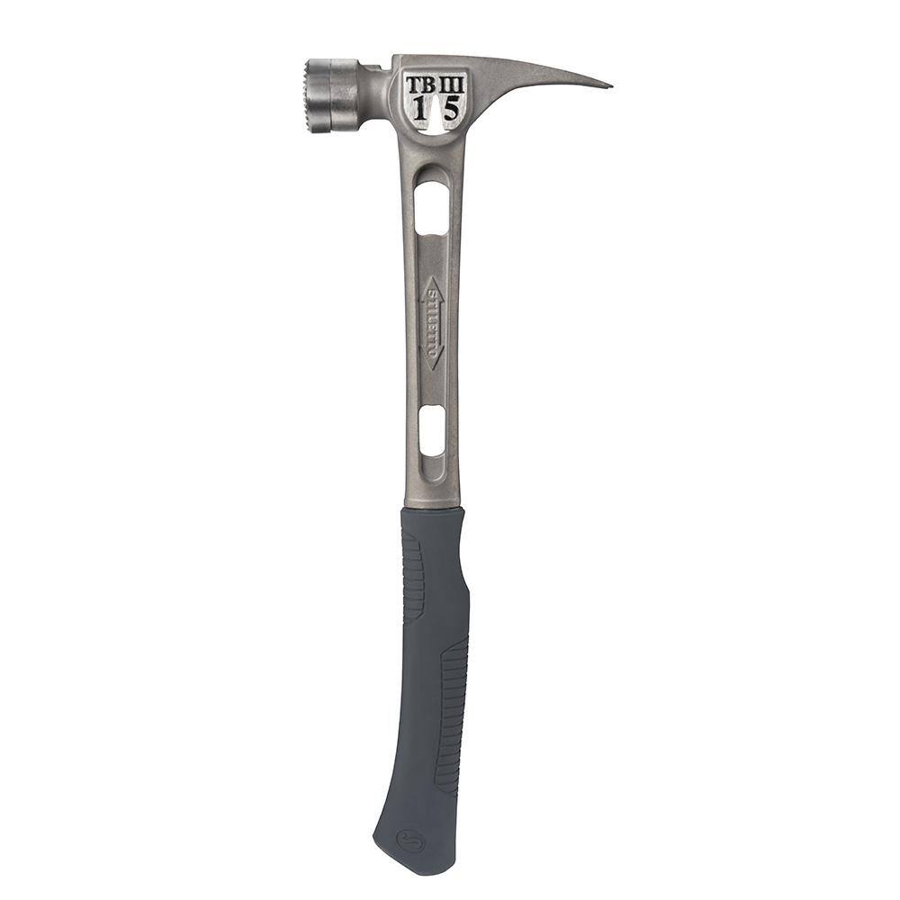 Stiletto TB3MC 15 oz Titanium Hammer with Curved Handle and Milled Face