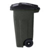 Toter 32 Gallon Greenstone Trash Can with Quiet Wheels & Attached Lid - Durable Indoor/Outdoor Waste & Recycling Container - Image 4