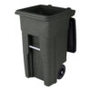Toter 32 Gallon Greenstone Trash Can with Quiet Wheels & Attached Lid - Durable Indoor/Outdoor Waste & Recycling Container - Image 7