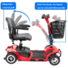UltraLite Model A898 4-Wheel Mobility Scooter, Portable & Lightweight, 14-Mile Range - Image 4