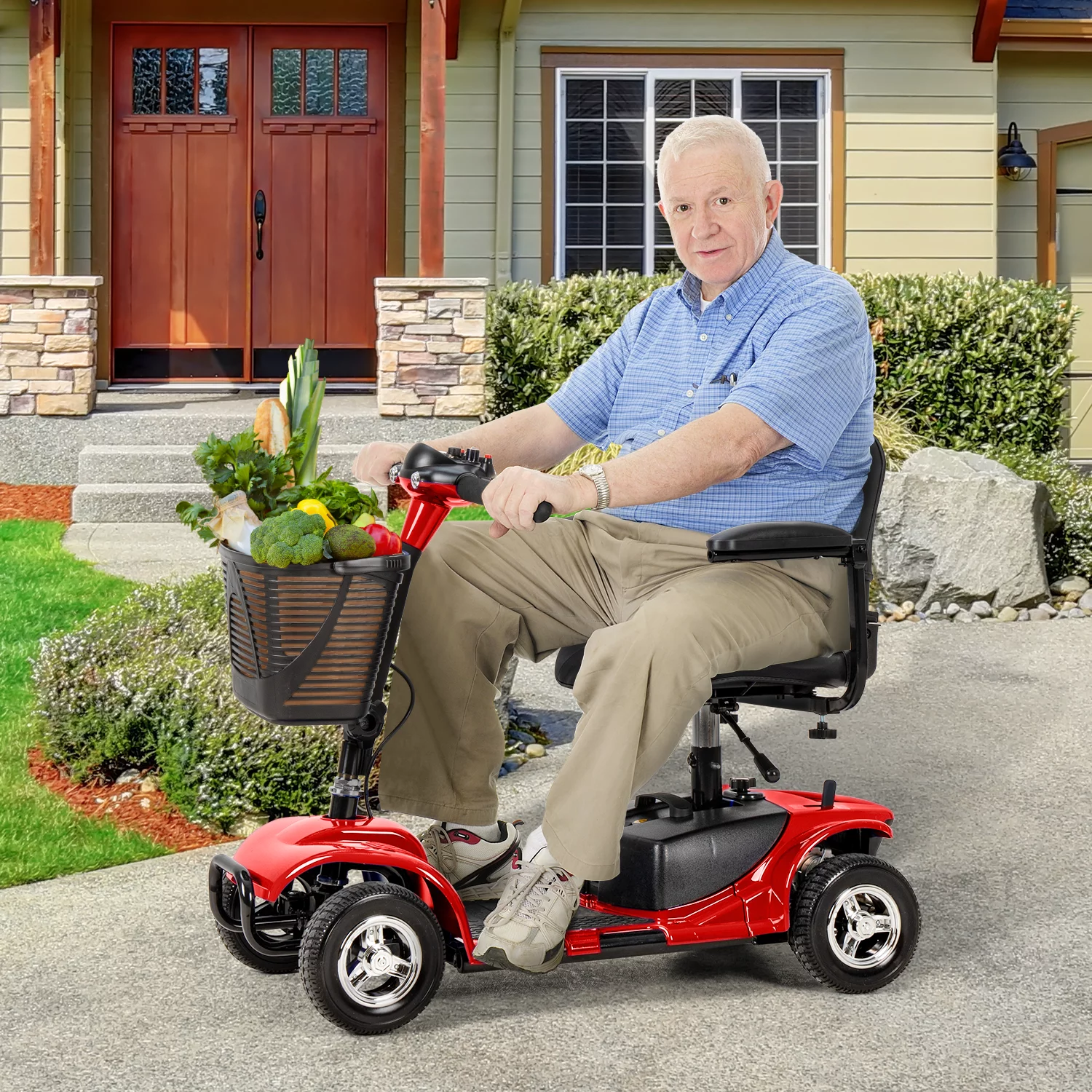 UltraLite Model A898 4-Wheel Mobility Scooter, Portable & Lightweight, 14-Mile Range - Image 3