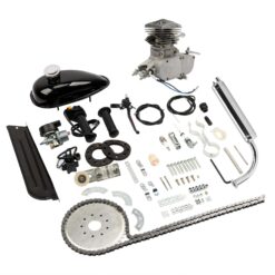 Zimtown 80cc 2-Stroke Engine Bike Motor Kit for 26" Bicycles, Silver White