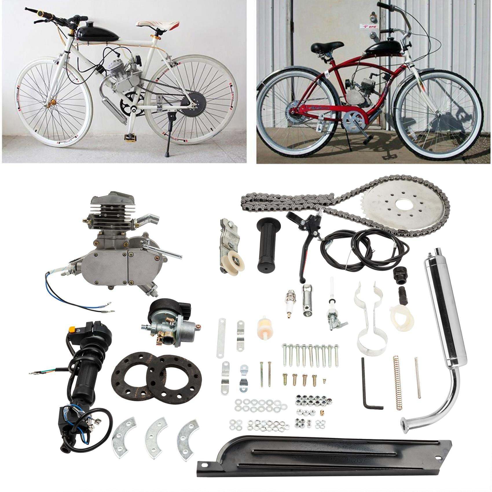 Zimtown 80cc 2-Stroke Engine Bike Motor Kit for 26" Bicycles, Silver White - Image 6